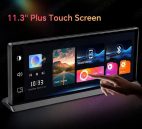 רק 57.4$/183 ש״ח למסך מולטימדיה חכם לרכב K2 Pro בגודל 11.3 אינץ' עם מצלמת דרך 4K, תמיכה ב־CarPlay ו־Android Auto, Bluetooth, Waze ואופציה ל־GPS ומצלמת רוורס!!