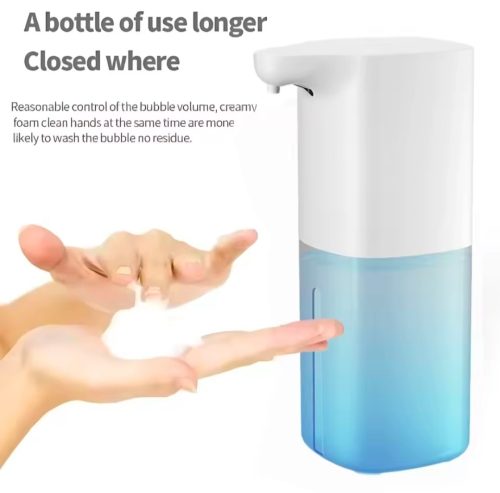 רק 8.8$/27 ש״ח למתקן סבון קצף אוטומטי חכם עם חיישן תנועה טעינת USB ועיצוב לבן מודרני לשימוש היגייני במטבח ובאמבטיה!!