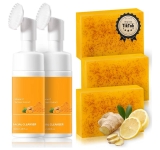 רק 19.7$/63 ש״ח (משלוח חינם בהגעה לסכום כולל של 49$ ומעלה) לסט טיפוח לפנים ולגוף עם 2 תכשירי ניקוי כורכום + 3 סבונים טבעיים – מתאים לכל סוגי העור!!