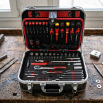 דיל מקומי: רק 599 ש״ח לסט כלי עבודה 144 חלקים Roher במזוודת טרולי חכמה שמרכזת מגוון כלים שימושיים לתיקונים בבית, ברכב ובסדנה עם אחסון נוח וניידות קלה!!