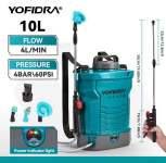 רק 68.9$/213 ש״ח למרסס גב חשמלי YOFIDRA בנפח 10 ליטר עם סוללה נטענת ולחץ עבודה גבוה שמאפשר כיסוי שטח מהיר ונוח לגינה והדברה בלי מאמץ!!