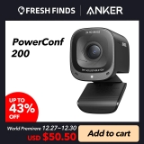 רק 33$/122 ש"ח עם הקופון SS4 למצלמת הרשת החדשה והמדהימה מבית אנקר Anker PowerConf C200 2K!! בארץ המחיר שלה 400 ש״ח!!