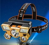 לחטוף!! רק 3.4$/12 ש״ח לפנס ראש נטען USB חזק 5 לדים עמיד למים!! בארץ המחיר פי 4!!