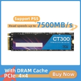 רק 32.6$\121 ש"ח לכונן הסופר מהיר המומלץ CT300 SSD 512GB המתאים גם ל PS5!! 