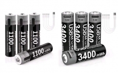 רק 10.3$/33 ש״ח לסט סוללות נטענות USB AA/AAA בנפח גבוה עם טעינה מהירה – פתרון חסכוני, ירוק ומשתלם שמתאים לכל הבית!!