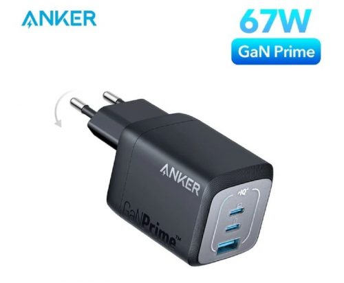 רק 27.7$\103 ש״ח עם הקופון AECD03 למטען הקיר העוצמתי היכול להטעין גם לפטופים ANKER Prime 67W GAN עם 3 יציאות!!