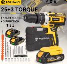 רק 47.7$/147 ש״ח למברגה־מקדחה נטענת MELLWIN עם מומנט חזק 45Nm, 25+3 דרגות כוח ושתי סוללות תואמות Makita 18V לכל עבודות ה־DIY בבית!!