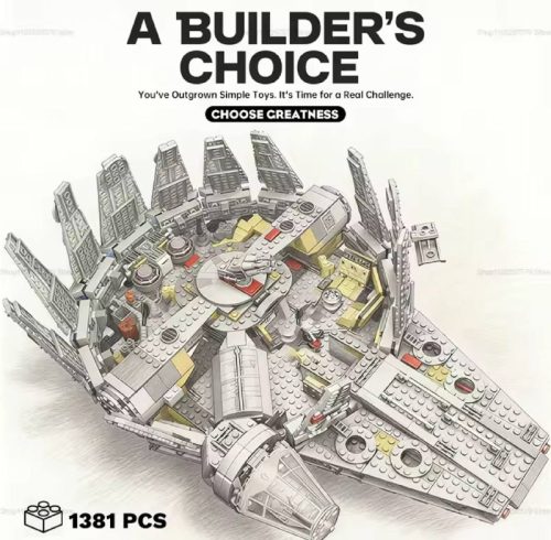 רק 21.8$/67 ש״ח לסט לבני בנייה חללית 1,381 חלקים דגם מאתגר ומפורט במיוחד לבנייה ממושכת ותצוגה מרשימה על המדף בבית!!