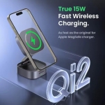 רק 19$/60 ש״ח לעמדת טעינה אלחוטית 3 ב-1 מבית UGREEN עם תמיכה בתקן Qi2, טעינה מהירה 15W ועיצוב מתקפל נוח לנסיעות!!