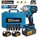 רק 37.8$/124 ש״ח למפתח אימפקט חשמלי עוצמתי מבית Gisam בעוצמה של ‎1200N·M‎ עם מנוע Brushless ו־4 מהירויות עבודה – תואם לסוללות Makita!!
