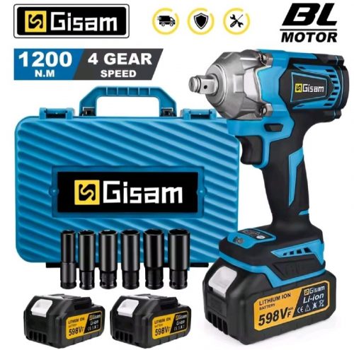 רק 34.6$/110 ש״ח למפתח האימפקט החשמלי העוצמתי מבית Gisam עם מומנט 1200N.M, מנוע Brushless ו־4 מהירויות!!
