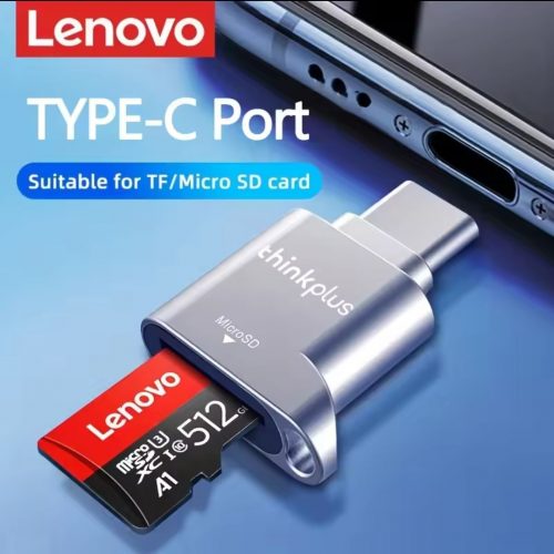 רק 3.1$/10 ש״ח לקורא הכרטיסים האיכותי מבית Lenovo Thinkplus עם חיבור ‎Type-C‎ ותמיכה בכרטיסים עד ‎512GB‎!!