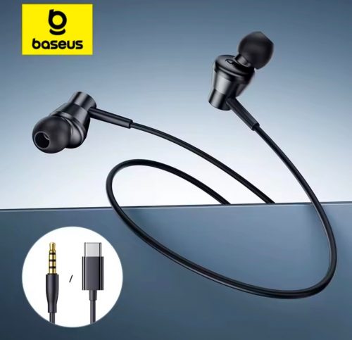 רק 3.5$/11 ש״ח לאוזניות חוטיות Baseus CZ11/HZ11 עם באס עוצמתי, מיקרופון איכותי וחיבור Type-C או 3.5 מ״מ!!