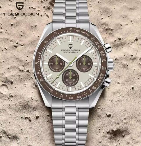 רק 57.3$/183 ש״ח לשעון הכרונוגרף האיכותי PAGANI DESIGN עם מנגנון סייקו VK63, זכוכית ספיר ועמידות מים ‎100m‎!!