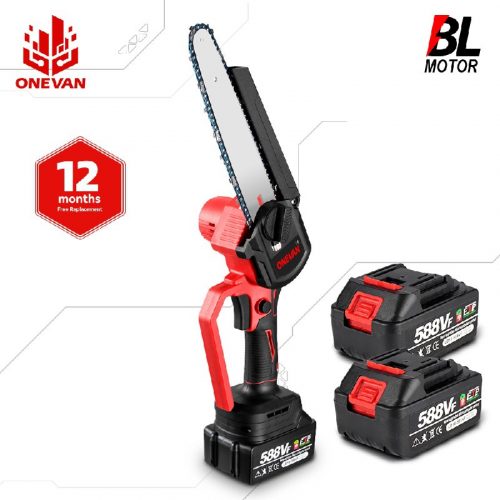 רק 28.8$/97 ש״ח למסור שרשרת חשמלי ONEVAN Brushless בגודל 8 אינץ' – מנוע עוצמתי ללא מברשות, תצוגת סוללה, שימון אוטומטי ועבודה על סוללות מקיטה!!