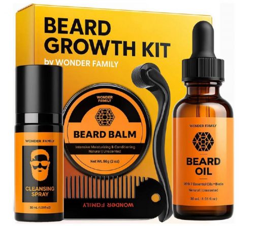 רק 10.4$/33 ש״ח (משלוח חינם בהגעה לסכום כולל של 49$ ומעלה) לסט טיפוח זקן לגברים עם שמן טבעי, רולר לעידוד צמיחה, באלם ביוטין ומסרק מעצב מרכך – מושלם כמתנה לגבר עם זקן מטופח ומלא סטייל!!