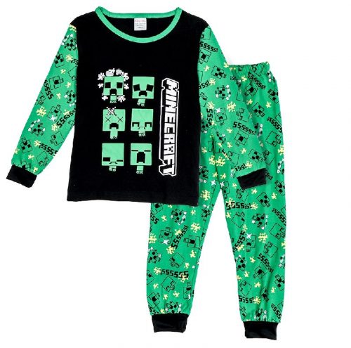 רק 7.9$/26 ש"ח לפיג'מת הילדים בעיצוב Minecraft – נוחה, צבעונית ומושלמת לשינה חלומית!!