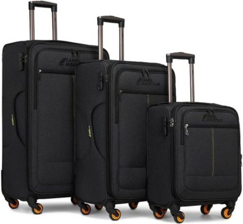 דיל מקומי: רק ₪599 עד הבית לסט 3 מזוודות סט מזוודות בד 19+26+30 אינץ' דגם Primo של Camel Mountain!!