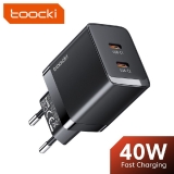 רק 7.3$\27 ש"ח למטען העוצמתי המהיר הנהדר Toocki GaN Charger 40W PD!!