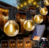 רק 8.1$/26 ש״ח לשרשרת אורות סולארית G40 באורך 7.6–30 מטר עם 10–50 נורות – פתרון תאורה מהמם, חסכוני ועמיד לשדרוג כל גינה, מרפסת או חצר!!