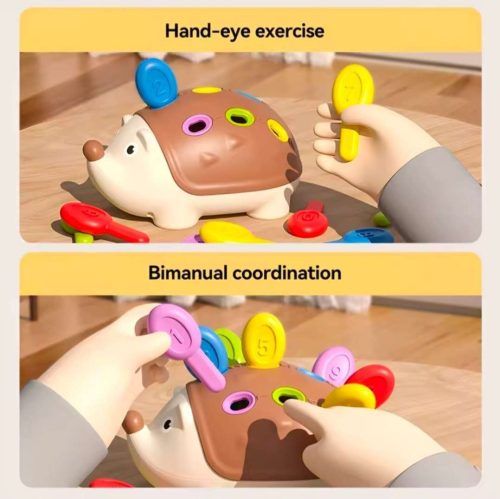 רק 4.6$/14 ש״ח לצעצוע קיפוד חינוכי לילדים עם התאמת צבעים ומספרים שמפתח מוטוריקה עדינה ולמידה דרך משחק!!