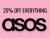 אסוס סייל!! קופון מטורף 25% הנחה על כל האתר אסוס ASOS!!