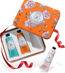 רק 24.6$/80 ש״ח (משלוח חינם בהגעה לסכום כולל של 49$ ומעלה) לסט חגיגי מבושם של 3 קרמי ידיים La Chatelaine – מבוסס חמאת שיאה אורגנית 20%, מיוצר בצרפת, ובקופסת פח מתנה מהממת!!