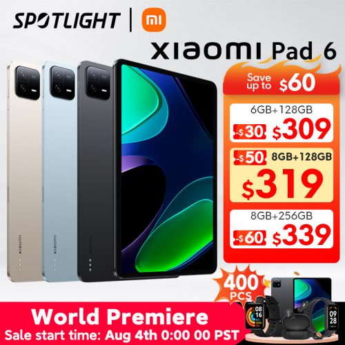 החל מ 249$\943 ש״ח עם הקופון BTSIL5 לטאבלט העוצמתי החדש מבית שיאומי Xiaomi Pad 6!! בארץ המחיר 1415 ש״ח!!