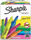 רק 22.9$/75 ש"ח (משלוח חינם בהגעה לסכום כולל של 49$ ומעלה) לסט המרקרים והמדגישים המקצועי מבית Sharpie – 36 מדגישים בצבעים זוהרים ופסטל איכותיים לשימוש בבית, בלימודים או במשרד!!