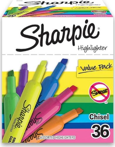 רק 22.9$/75 ש"ח (משלוח חינם בהגעה לסכום כולל של 49$ ומעלה) לסט המרקרים והמדגישים המקצועי מבית Sharpie – 36 מדגישים בצבעים זוהרים ופסטל איכותיים לשימוש בבית, בלימודים או במשרד!!