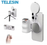 רק 15.2$/48 ש״ח לתומך צילום מגנטי חכם מבית TELESIN עם שלט בלוטות', תאורת סלפי, כפתור תריס דו-שלבי ואחיזה עוצמתית במיוחד!!