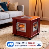 רק 86.7$/280 ש״ח מחיר סופי מהמחסן בישראל למכשיר החימום הביתי Electro Max עם גוף אינפרא אדום חזק, מבנה MDF יוקרתי וגלגלים לניידות מקסימלית!!