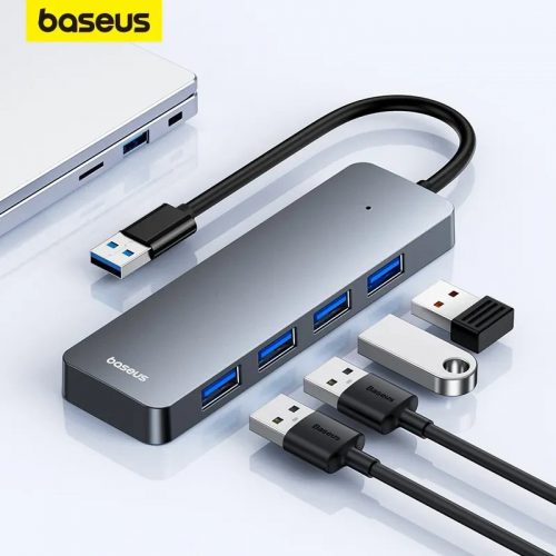 רק 6.1$/20 ש״ח למפצל Baseus USB 3.0 עם 4 פורטים איכותיים למחשב נייד או נייח!!