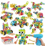 רק 27.9$/91 ש״ח (משלוח חינם בהגעה לסכום כולל של 49$ ומעלה) לערכת הבנייה החינוכית לילדים עם המברגה החשמלית מבית Basytodio!!