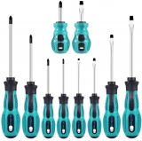 רק 10.4$/33 ש״ח לסט של 10 מברגים מגנטיים בגדלים שונים עם קצוות מחוזקים, ידיות נגד החלקה ועבודת פלדה איכותית!!