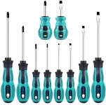 רק 10.4$/33 ש״ח לסט של 10 מברגים מגנטיים בגדלים שונים עם קצוות מחוזקים, ידיות נגד החלקה ועבודת פלדה איכותית!!