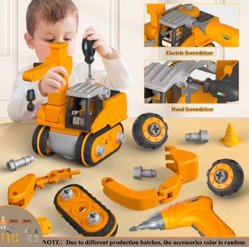 רק 16.1$/52 ש״ח לטרקטור ההרכבה לילדים עם מברג/מברגה חשמלית – פעילות חכמה לפיתוח יצירתיות ומוטוריקה עדינה!!