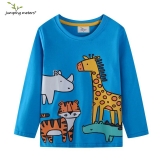 רק 6.68$/21 ש״ח לחולצת הילדים הארוכה עם הדפסי חיות מבית Jumping Meters!!