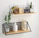 רק 7.4$/24 ש״ח למדף עץ וברזל מעוצב לתלייה על הקיר – בלי קידוח, בלי מאמץ, ועם מראה יוקרתי במיוחד!!