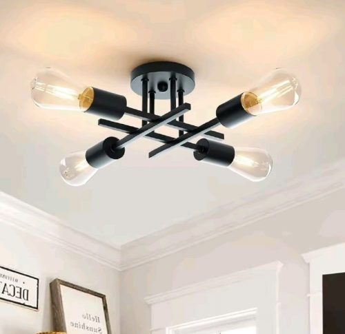 רק 11.7$/38 ש״ח למנורת התקרה המודרנית בעיצוב ספוטניק חצי רטרו מבית ‎Sputnik C‎ – מתאימה לסלון, חדר שינה או מסדרון!!