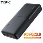 רק 27$ עם הקופון TOPK529 לסוללה הניידת המהירה TOPK 20000mAh QC3.0!!