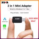 רק 10.9$/33 ש״ח למתאם אלחוטי XUDA Wireless CarPlay & Android Auto שמבטל כבלים ברכב, מתחבר אוטומטית עם WiFi ‎5GHz‎ מהיר ויציב, קומפקטי ופשוט Plug & Play לנהיגה חכמה ונוחה יותר!!