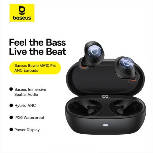 רק 20.9$/67 ש״ח לאוזניות האלחוטיות Baseus Bowie MA10 Pro עם ביטול רעשים אקטיבי, עמידות IPX6 והפעלה ממושכת!!