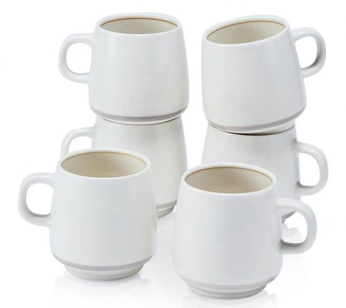 רק 24.9$/81 ש״ח (משלוח חינם בהגעה לסכום כולל של 49$ ומעלה) לסט של שישה ספלי קפה 11oz מבית PorGlaze – לעיצוב אלגנטי, שימוש יומיומי ונוחות מושלמת בכל משקה!!