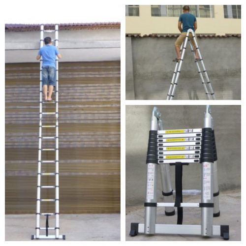 דיל מקומי: הנדימן? תתקדם! סולם אלומיניום טלסקופי כפול 18 שלבים 5.6 מטר Telescopic 726116 רק ב-₪910 עד הבית!!