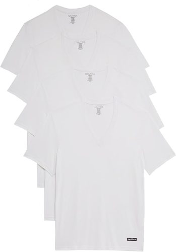 רק 18.5$/57 ש״ח (משלוח חינם בהגעה לסכום כולל של 49$ ומעלה) למארז 4 חולצות Nautica V-Neck מכותנה רכה ונושמת עם לוגו אייקוני ליום יום!!