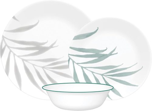 רק 80.9$/258 ש״ח מחיר סופי כולל הכל עד דלת הבית לסט צלחות Corelle סולאר בעיצוב מודרני, זכוכית מחוסמת קלת משקל ועמידה במיוחד!!