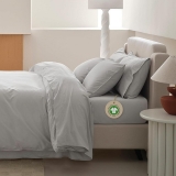 רק 32.5$/106 ש״ח מחיר סופי כולל הכל עד דלת הבית לסט המצעים האורגני 100% כותנה ארוכת־סיב מבית Double Stitch דגם Winter Sky – סאטן 300TC רך ונושם לגודל King!!