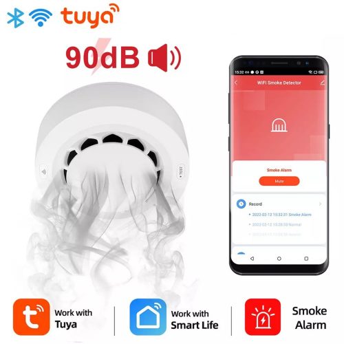 רק 5.7$\20 ש"ח לגלאי העשן החכם הנהדר Smart Home Security Alarms Tuya App!! 