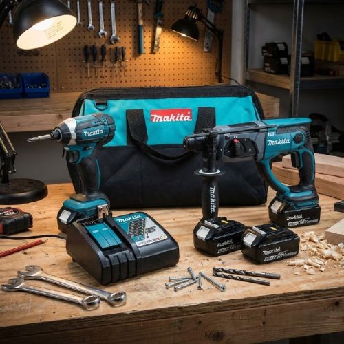 דיל מקומי: רק 2179 ש״ח במקום 2499 ש״ח לסט כלי עבודה נטענים Makita LXT הכולל מברגת אימפקט DTD152 ופטישון DHR202 עם 3 סוללות 18V עוצמתיות, מטען ותיק נשיאה מקצועי!!